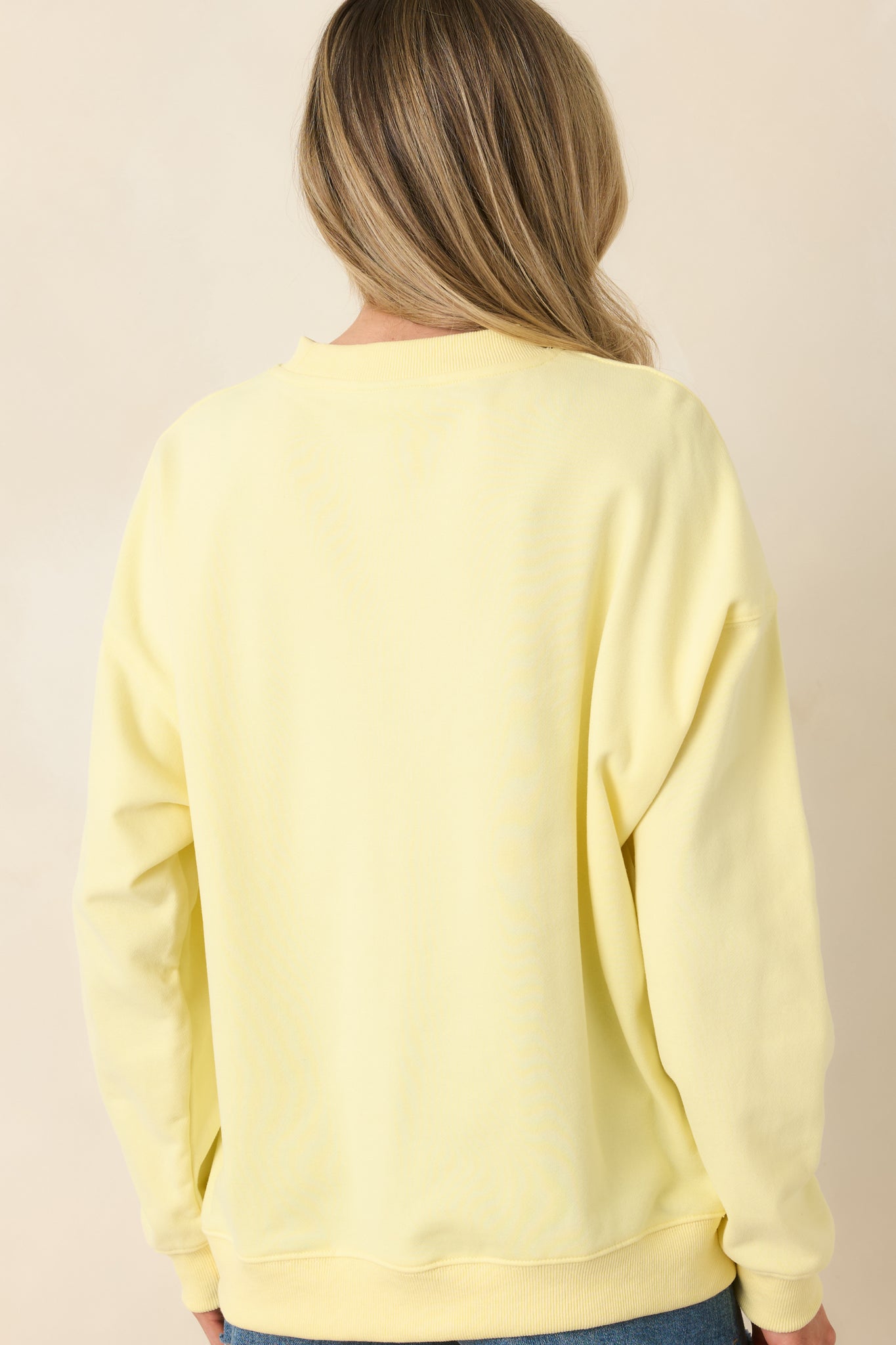 Radiant Vibes Yellow Crewneck Sweatshirt