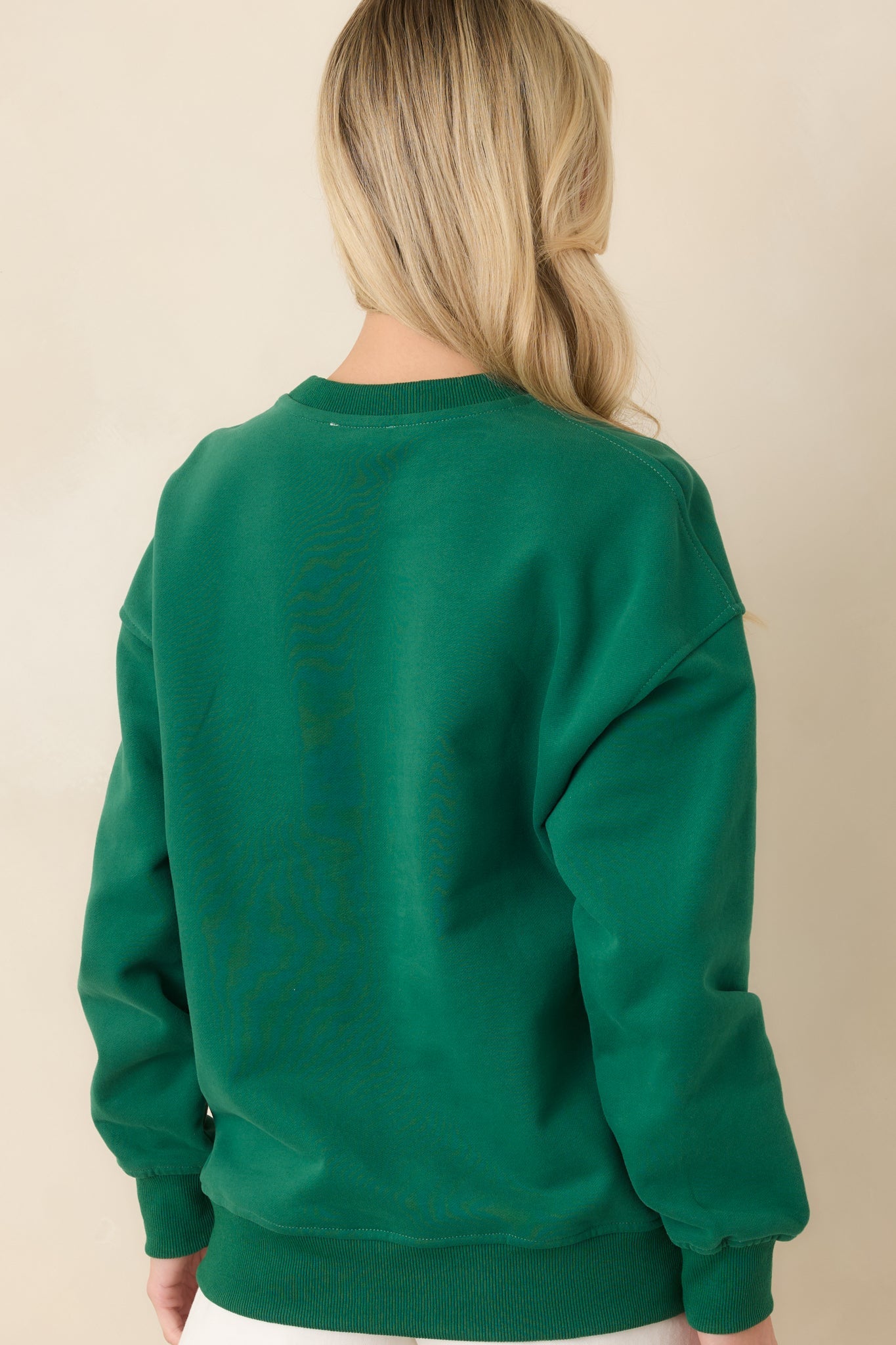 Home By 8PM Club Forest Green Cotton Crewneck Sweatshirt