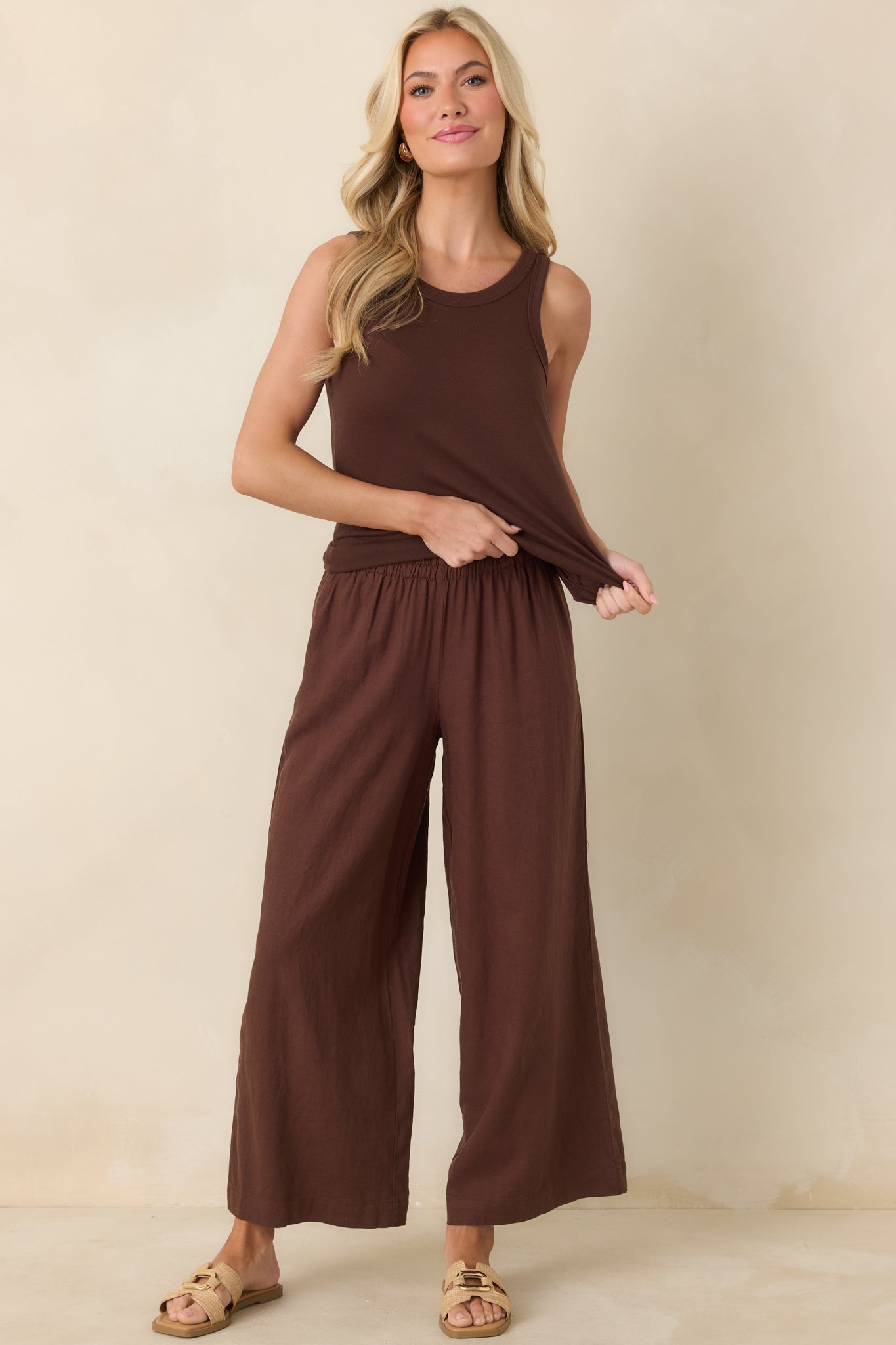 Z Supply Chocolate Brown Select Airy Tank