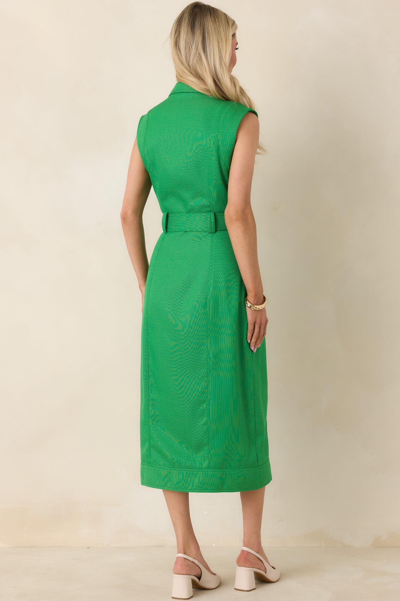 Prosperina Jacqueline Green Midi Dress