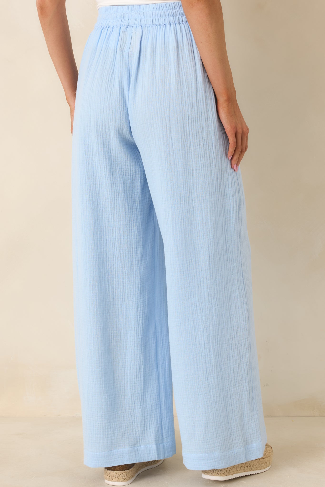 Paradisa Dunedin Oceana Blue Cotton Drawstring Pants