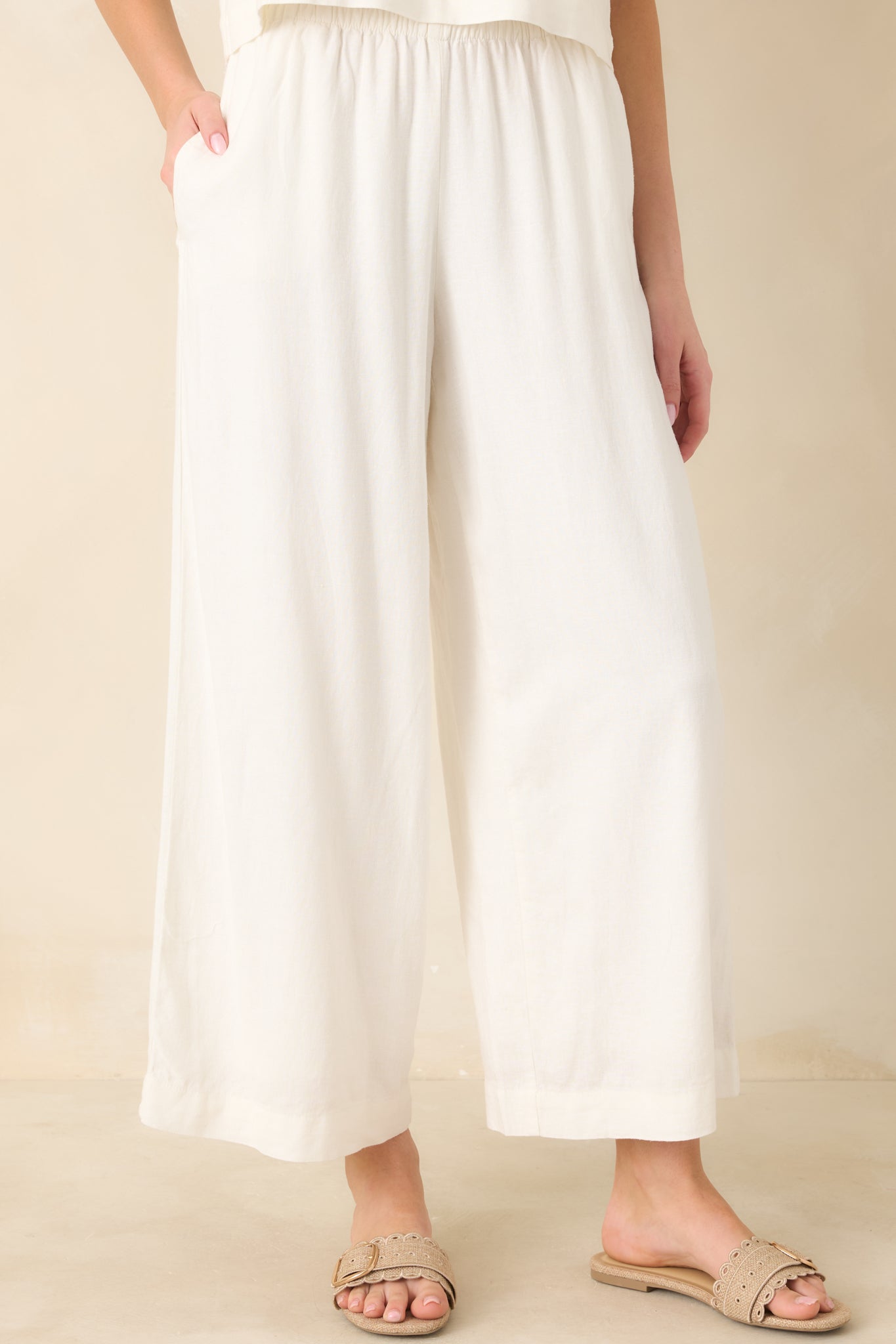 Z Supply White Scout Linen Pants