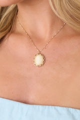 Made to Treasure Gold & Ivory Cameo Necklace