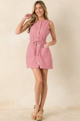 MINKPINK Freya Red Stripe Cotton Shift Dress