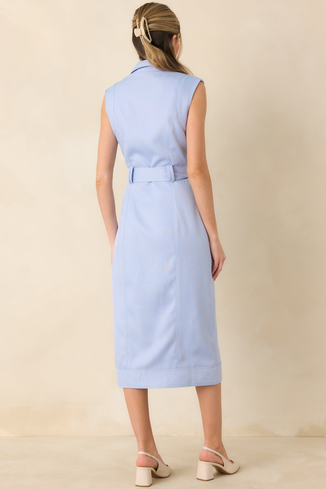 Prosperina Jacqueline Sky Blue Midi Dress