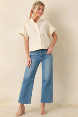 Always First Light Wash Wide Leg Jeans