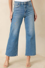 Always First Light Wash Wide Leg Jeans
