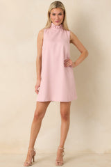 Prosperina Cecily Light Pink Bow Back Mini Dress