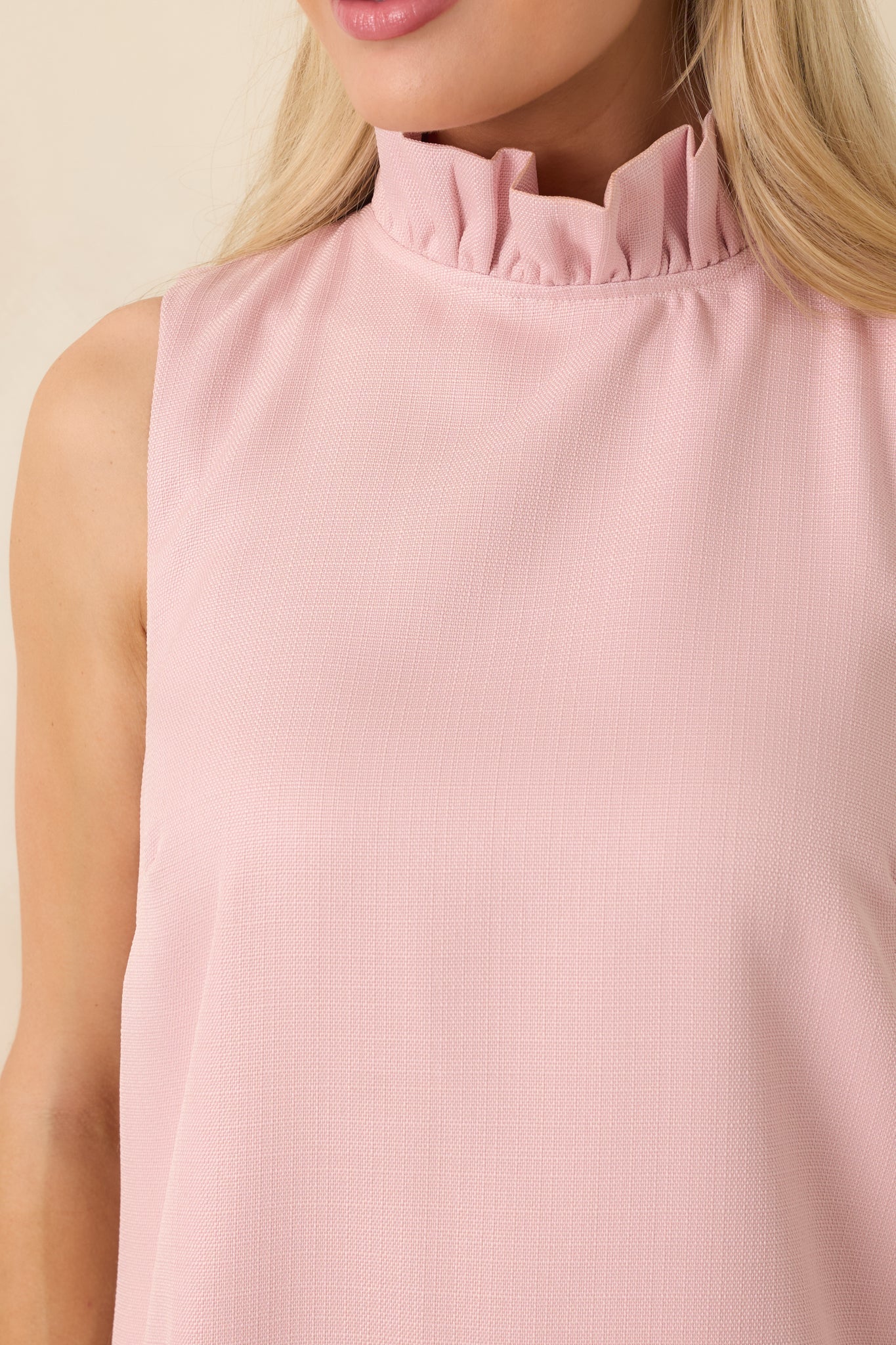 Prosperina Cecily Light Pink Bow Back Mini Dress