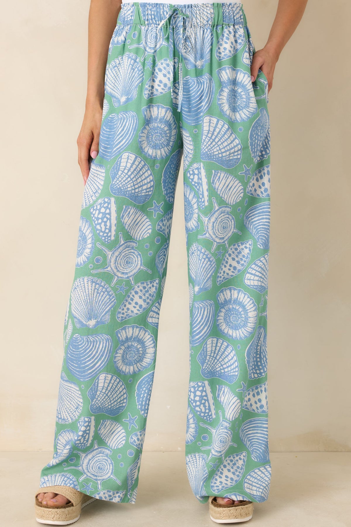 Paradisa San Marino Oceana Blue Multi Drawstring Pants