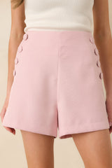 Prosperina Sylvie Light Pink High Waisted Shorts
