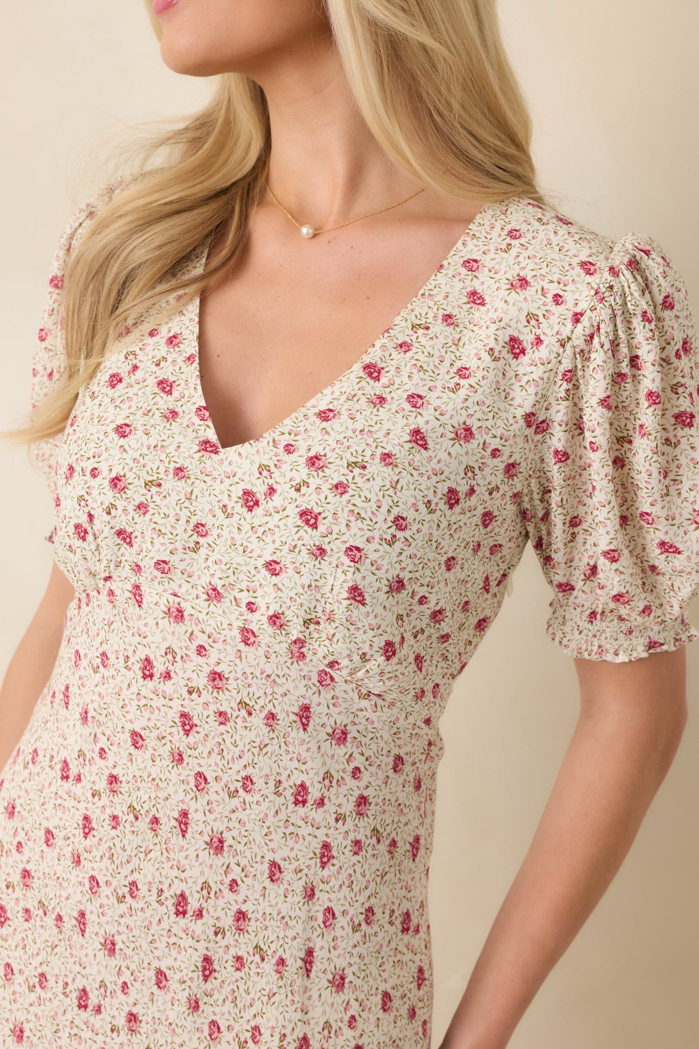 Where We Belong Dusty Pink Floral Short Sleeve Maxi Dress
