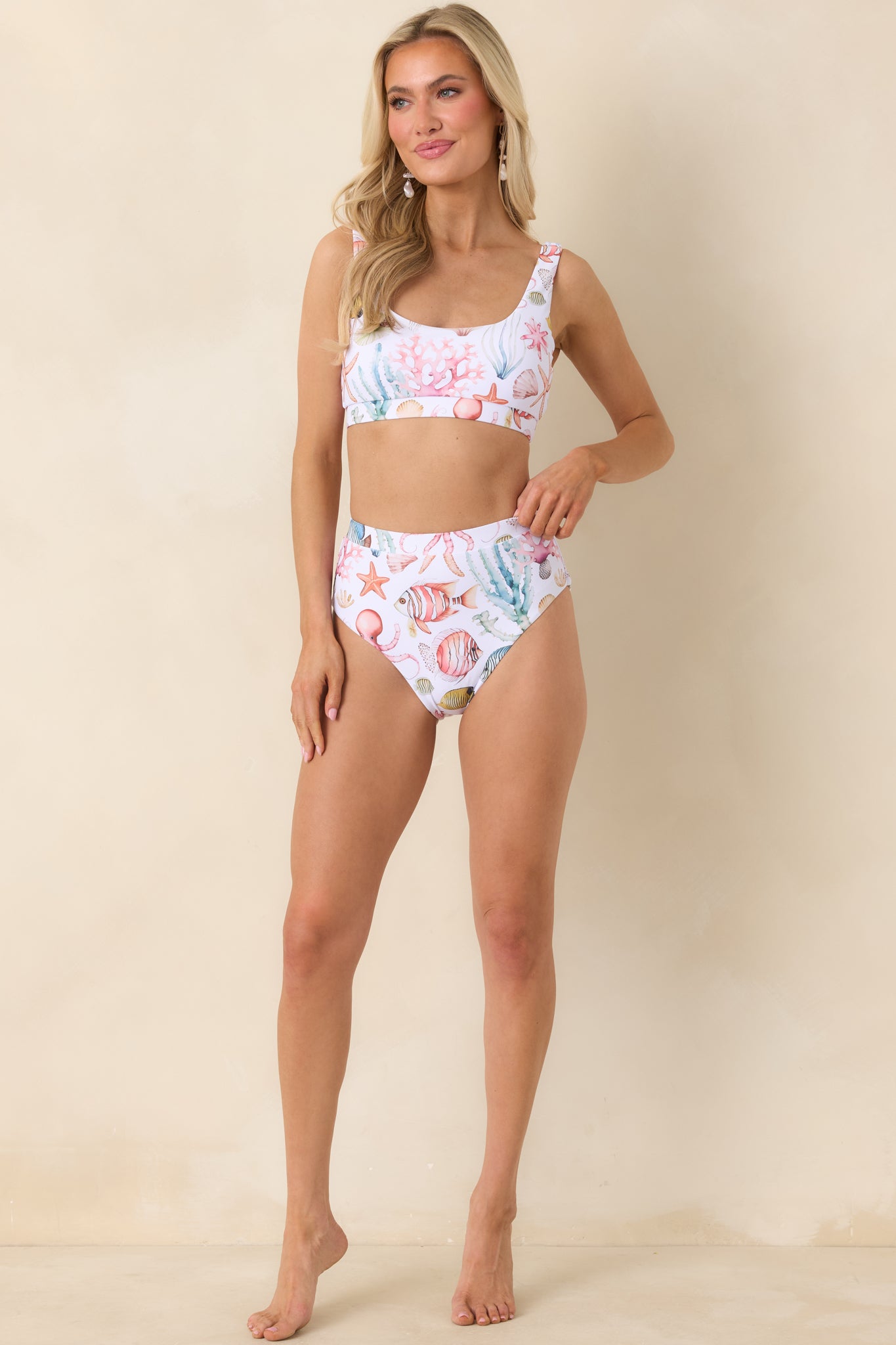 Paradisa Delphina Multi High Waist Bikini Bottoms
