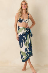 MINKPINK Azure Green & Blue Palm Leaves Sarong