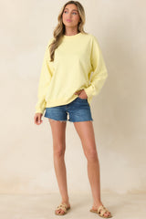 Radiant Vibes Yellow Crewneck Sweatshirt