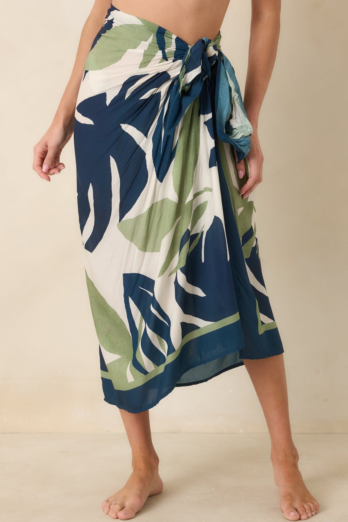 MINKPINK Azure Green & Blue Palm Leaves Sarong