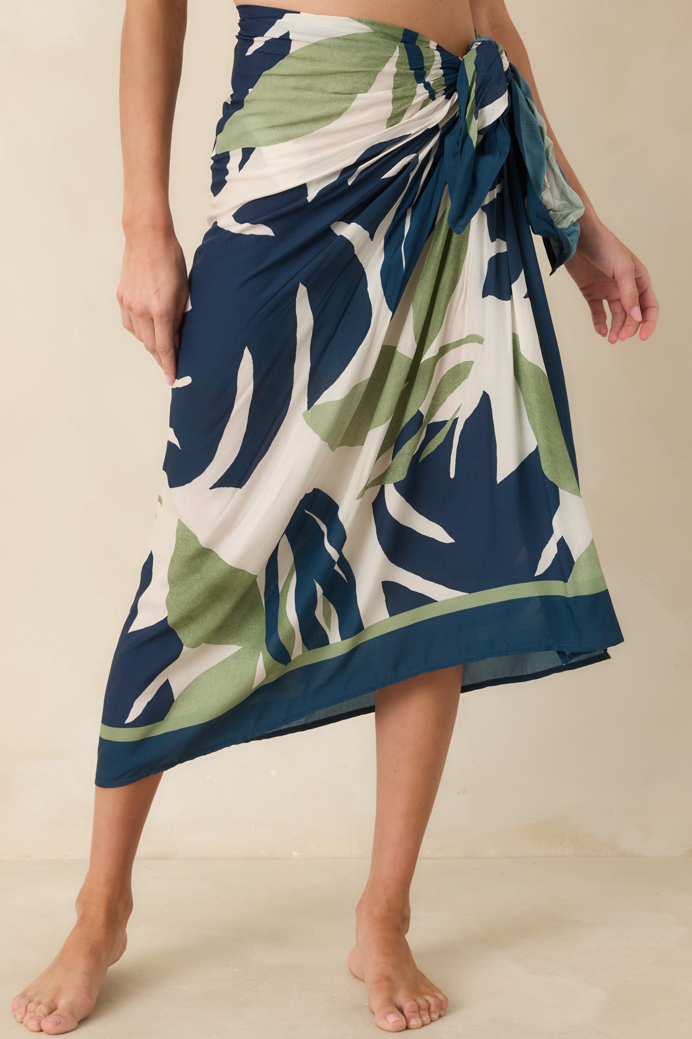 MINKPINK Azure Green & Blue Palm Leaves Sarong