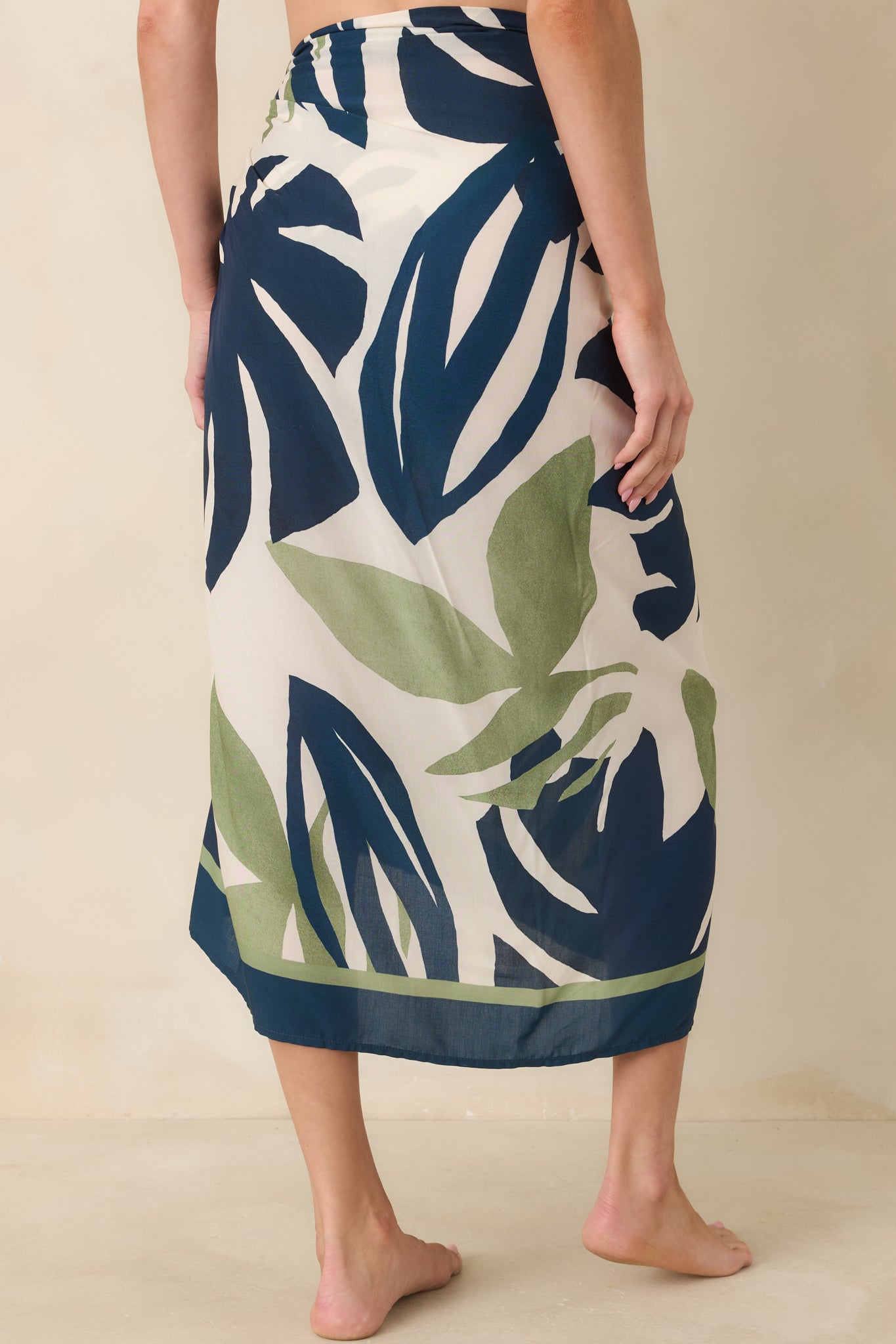 MINKPINK Azure Green & Blue Palm Leaves Sarong