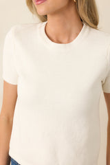 Prosperina Mary Lynn Ivory Cotton Sweater