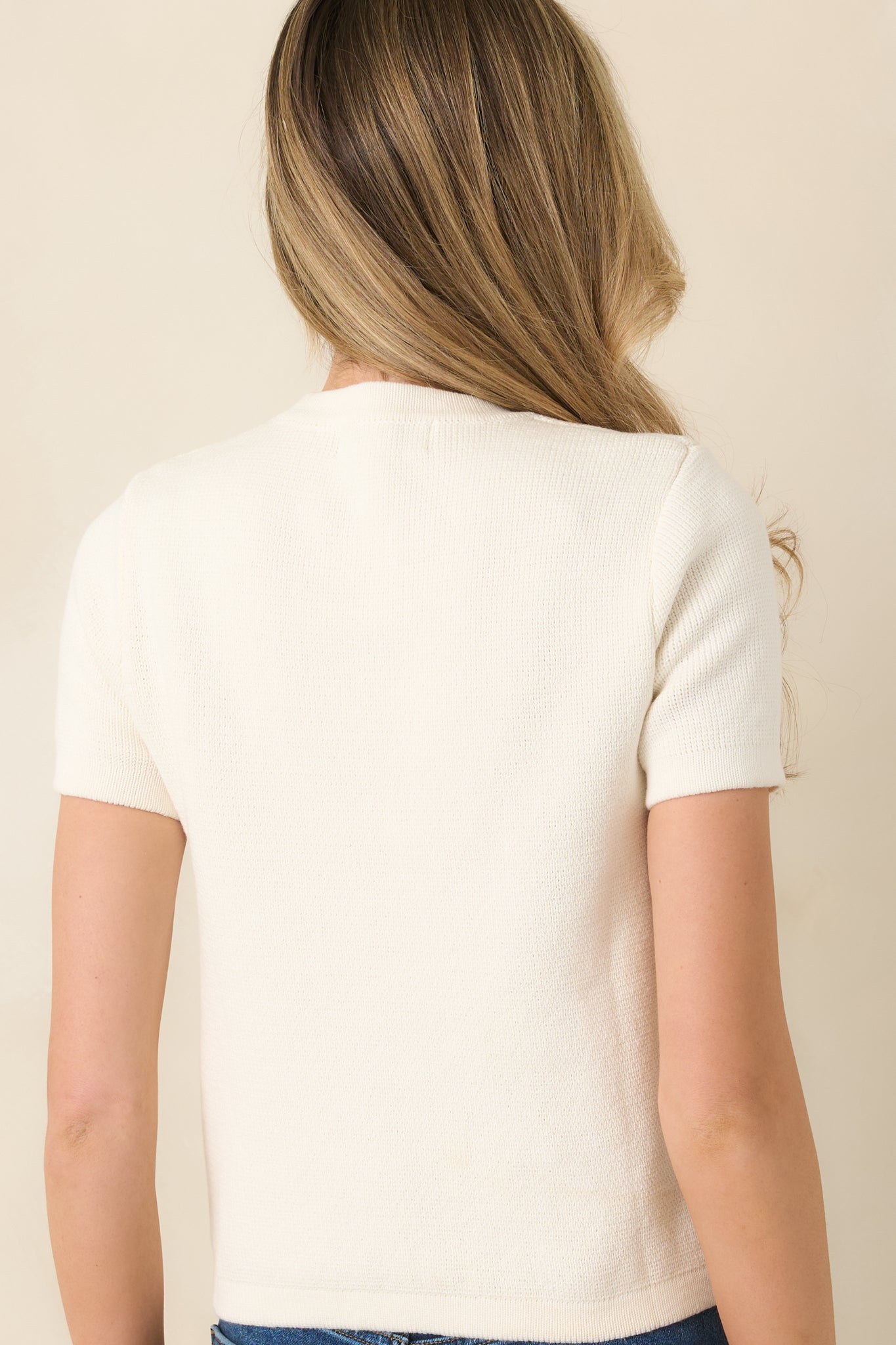 Prosperina Mary Lynn Ivory Cotton Sweater