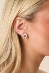 What's Done Is Done Ivory Pearl Cluster Earrings