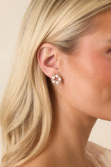 What's Done Is Done Ivory Pearl Cluster Earrings