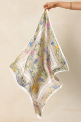 Blooming Memories Beige Multi Floral Scarf