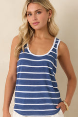 Z Supply Ferry Deep Blue Stripe Tank