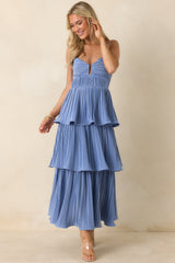 ASTR The Label Lupin Blue Tiered Maxi Dress
