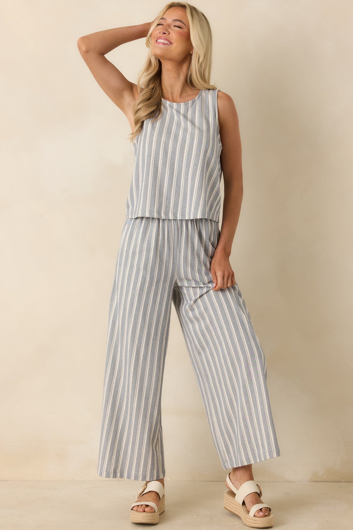 Z Supply Sloane Grey & White Cotton Knit Stripe Top