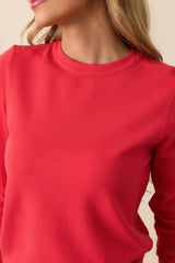 Wherever You Are Red Knit Sweater