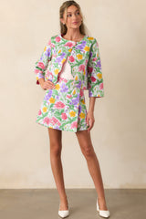 Beaumont Reversible Garden Party Floral Cotton Scallop Jacket