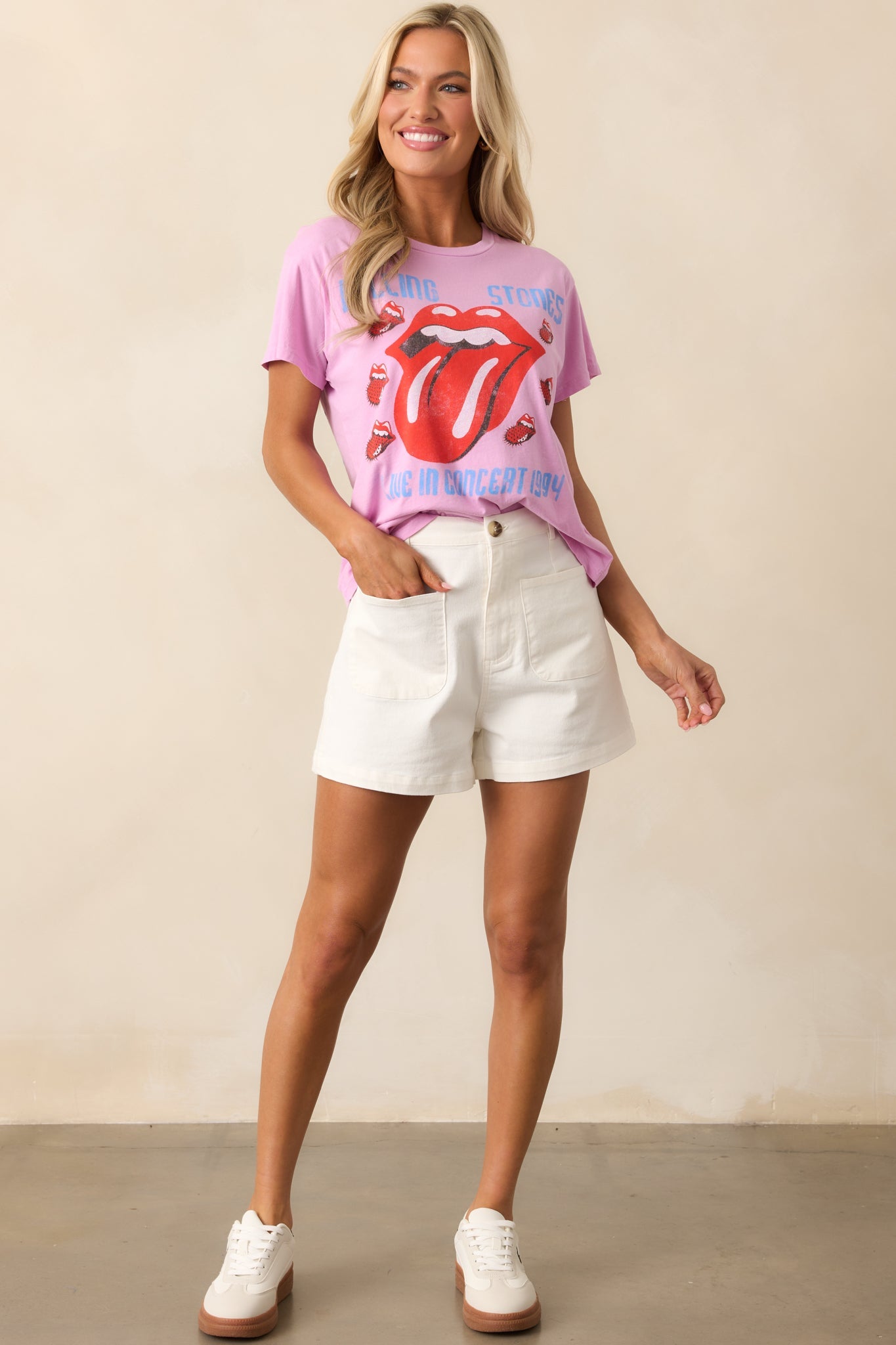 Rolling Stones Pink Cotton Live In Concert 1994 Solo Tee