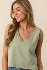 Z Supply Avocado Green Sloane V-Neck Tank