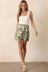 MINKPINK Green Amos Mini Skirt