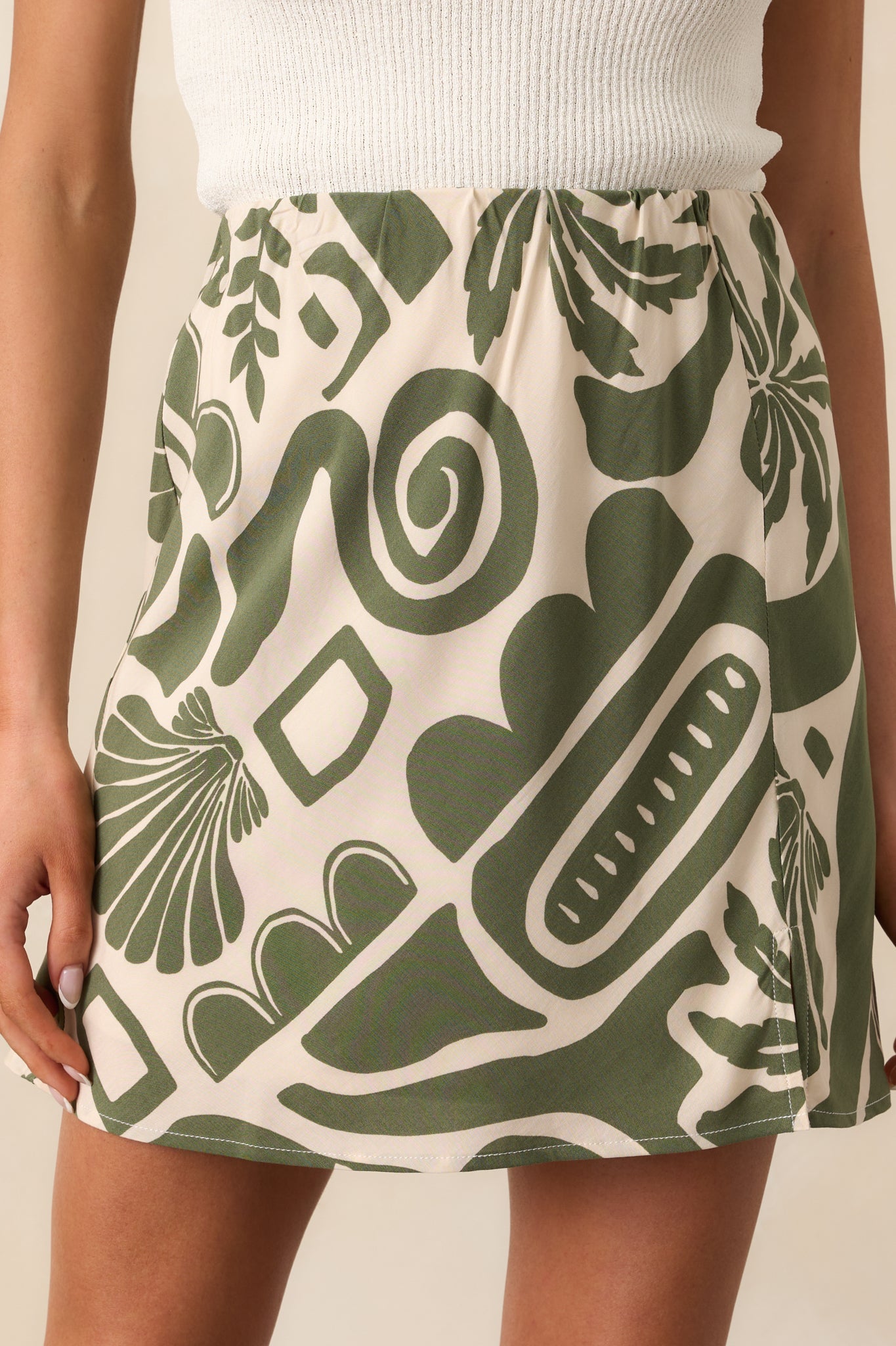 MINKPINK Green Amos Mini Skirt