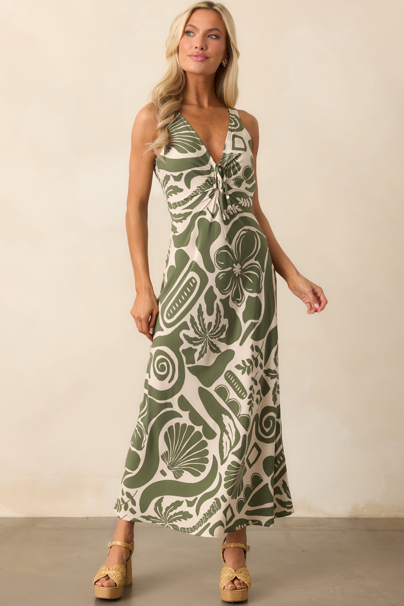 MINKPINK Green Amos Keyhole Midi Dress