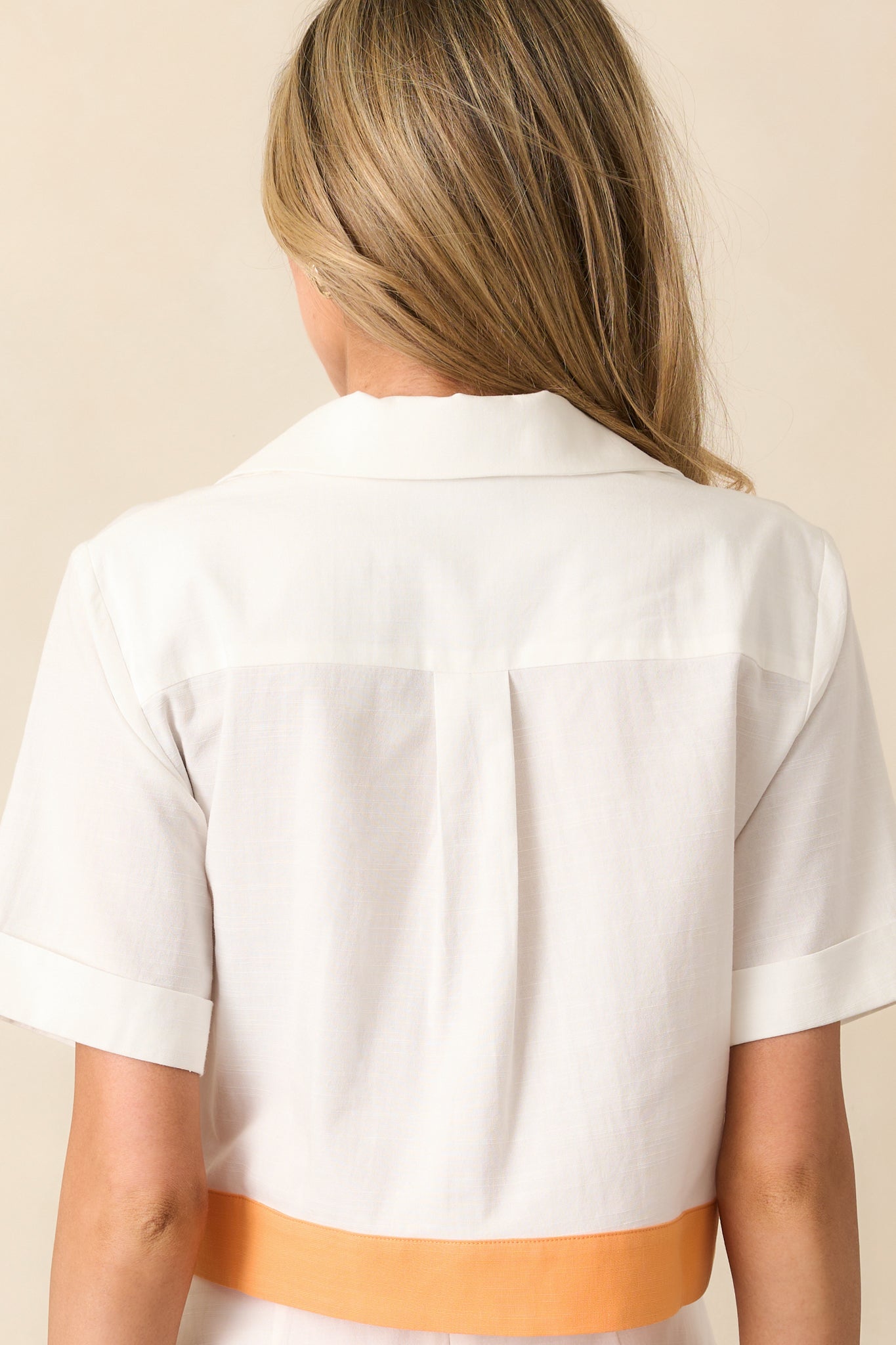 MINKPINK White Alora Wave Crop Shirt