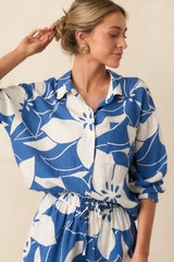 Z Supply Riviera Blue Tomas Madero Button Up Top