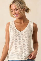 Z Supply Beige Nilo Crochet Tank