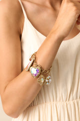 Something Unforgettable Gold Holographic Charm Bracelet