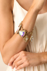 Something Unforgettable Gold Holographic Charm Bracelet