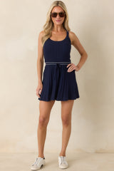 Z Supply Set Serve Navy Blue Active Dress