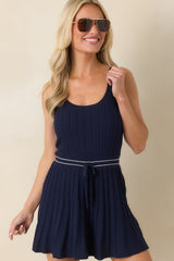 Z Supply Set Serve Navy Blue Active Dress
