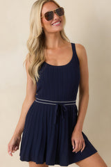 Z Supply Set Serve Navy Blue Active Dress