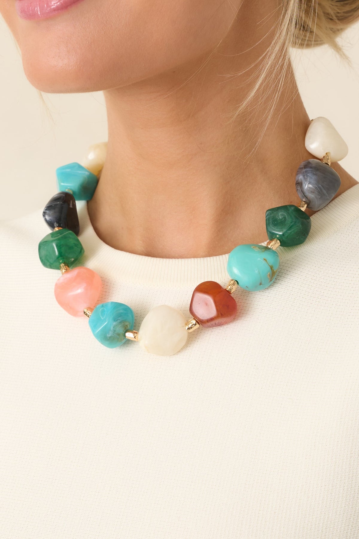 No Introduction Needed Multi Mixed Gem Necklace