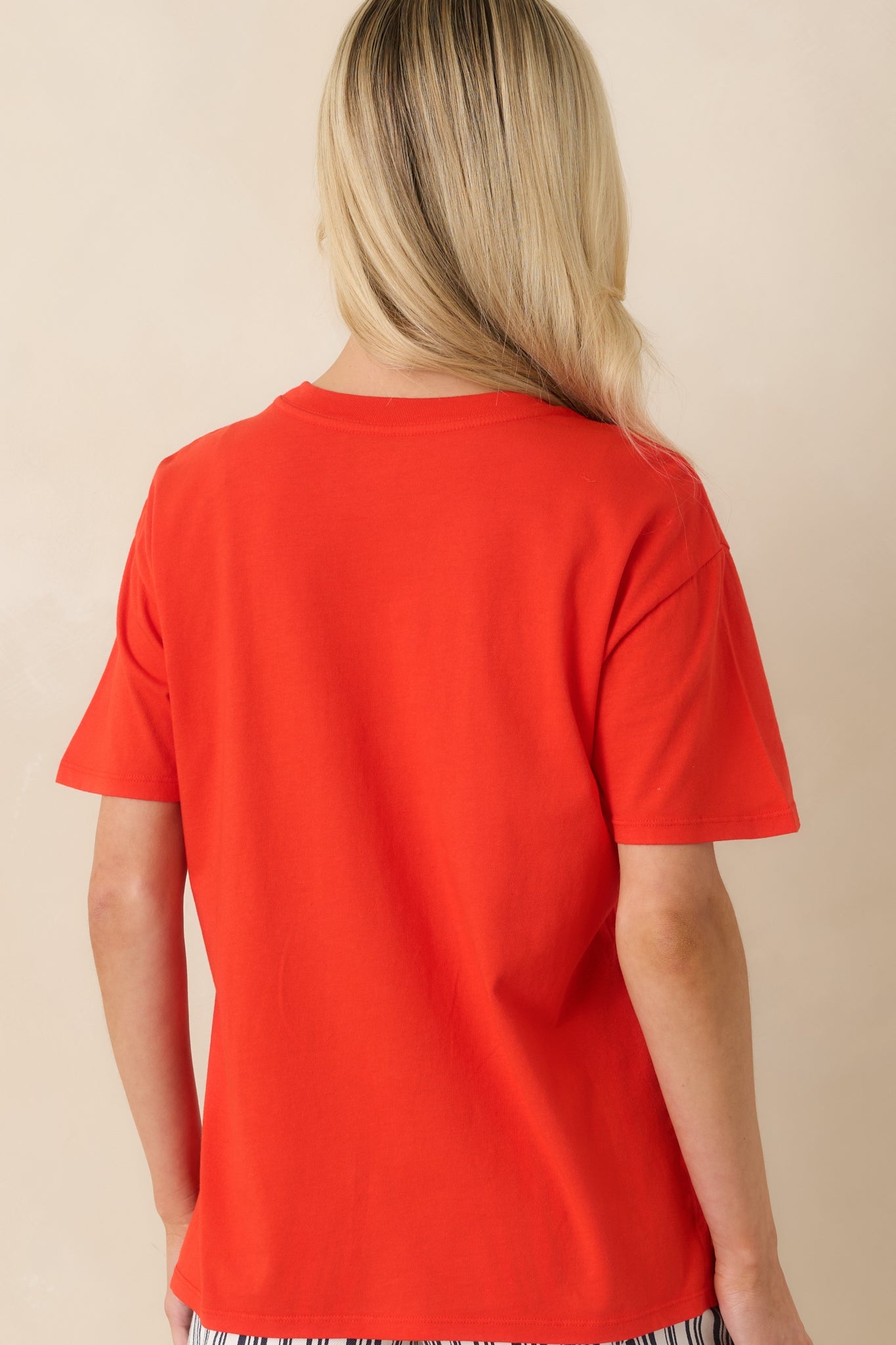 Z Supply Sweetheart Poppy Red Cotton Boyfriend Tee