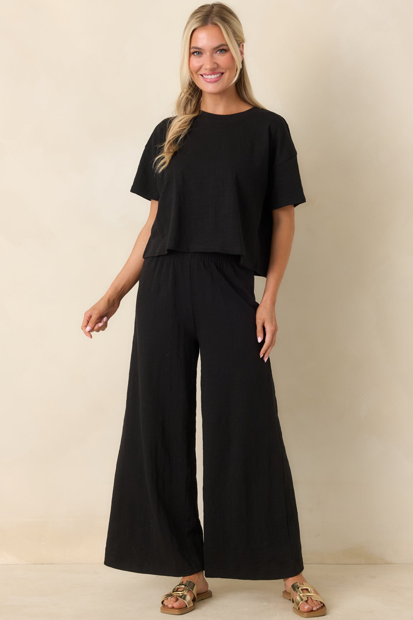 Z Supply Black Scout Textured Slub Pants