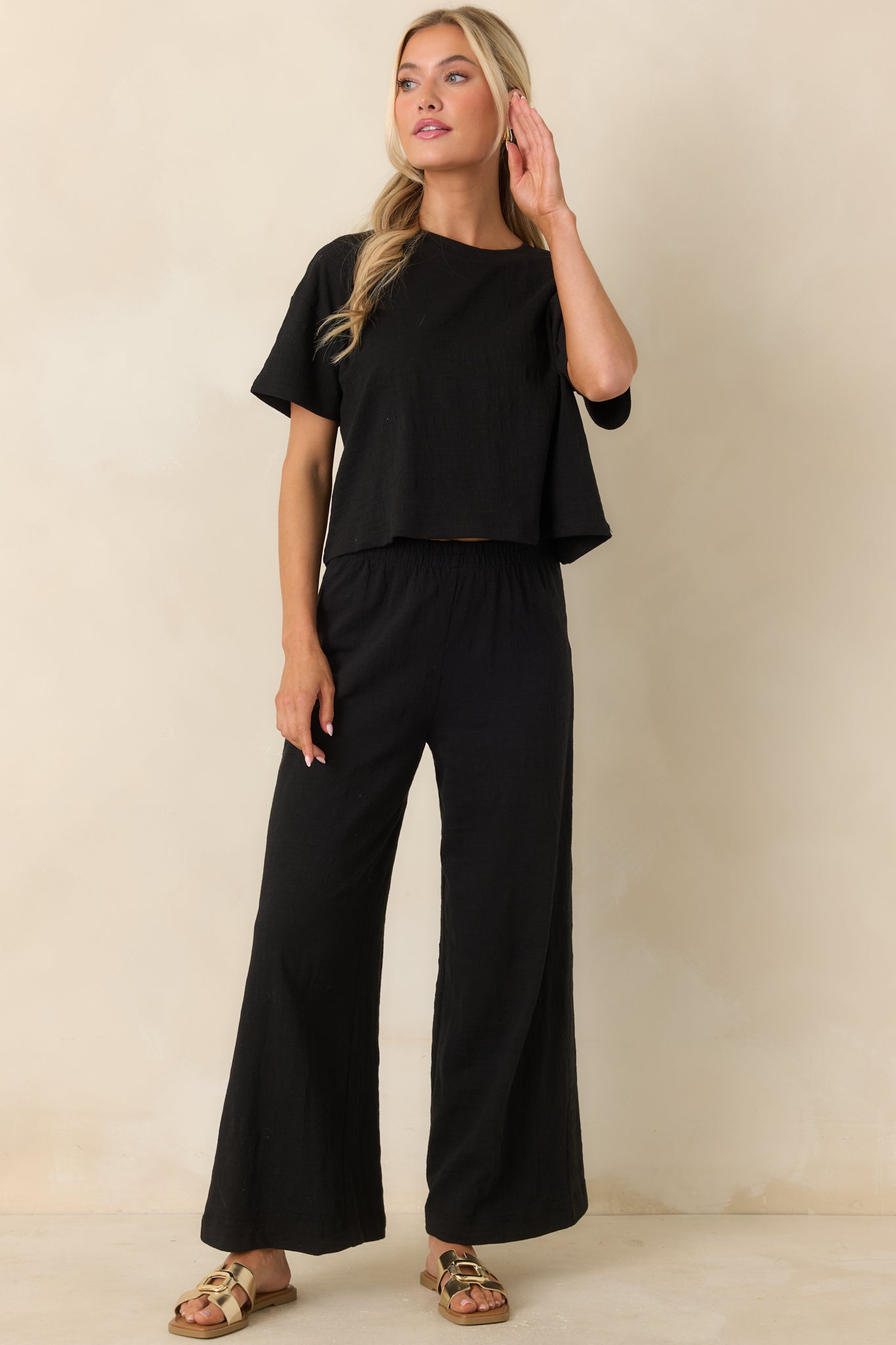 Z Supply Black Scout Textured Slub Pants