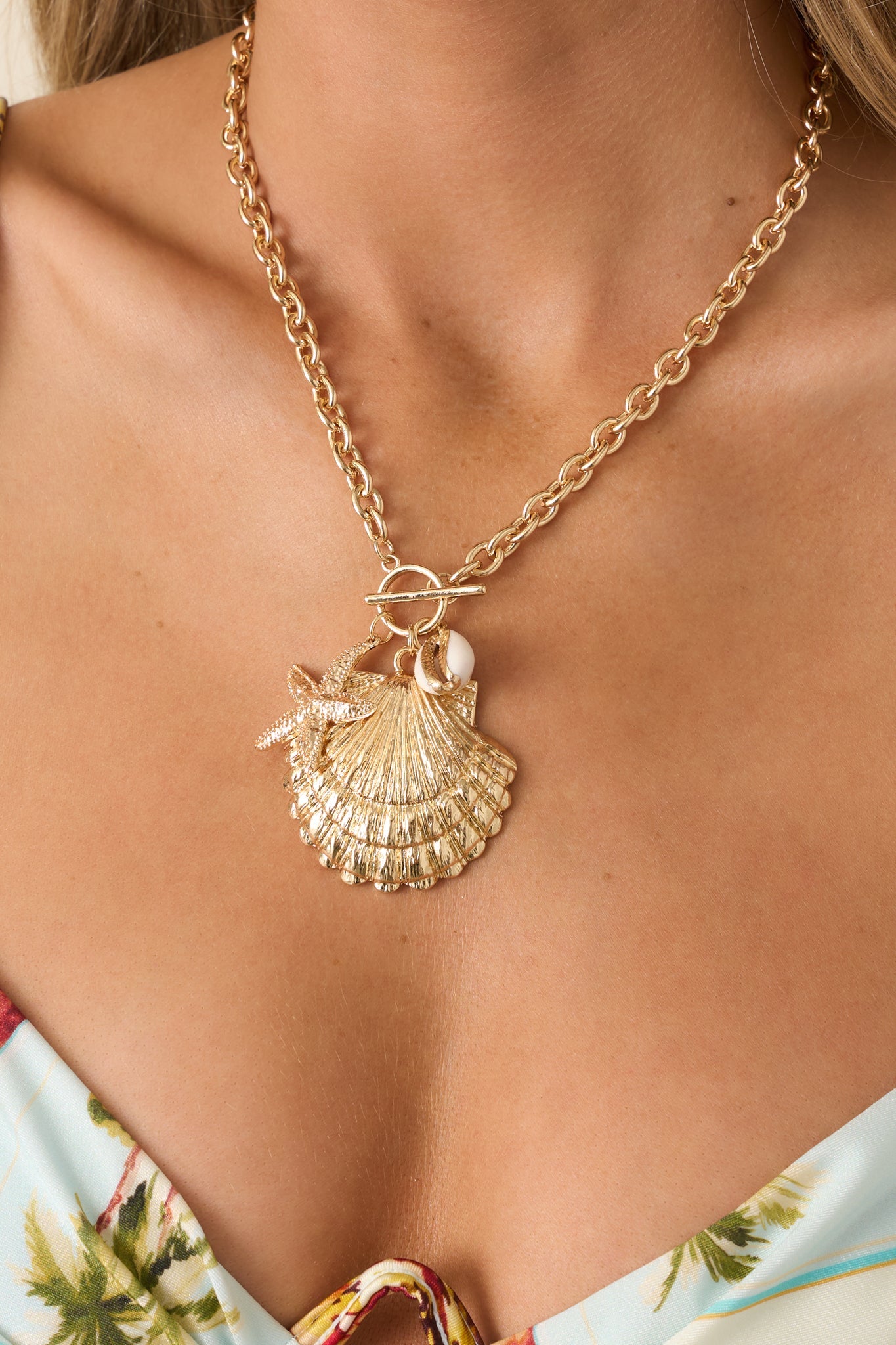 Collected by the Coast Gold Ocean Charm Necklace